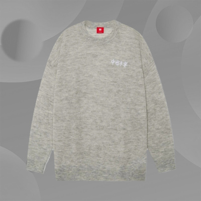 新款中国李宁男子时尚运动潮流休闲套头编织衫毛衣AMBR051