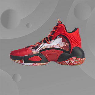 春季新款李宁正品空袭6男子高帮透气减震耐磨防滑篮球鞋ABAQ005