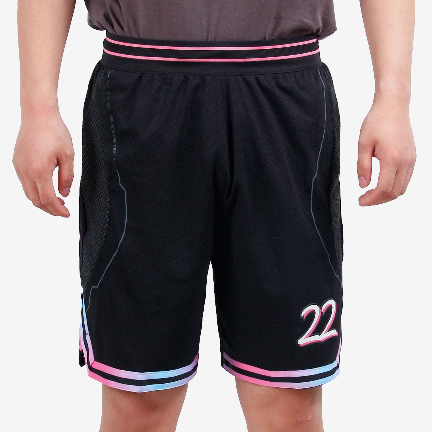 正品中国李宁迈阿密之夜南海岸巴特勒棉花糖男子短裤AAPR385