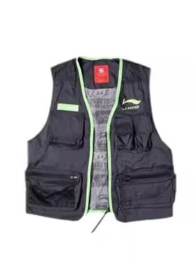 中国李宁×人民日报联名 男女单马甲时尚潮流记者运动背心AMDP039