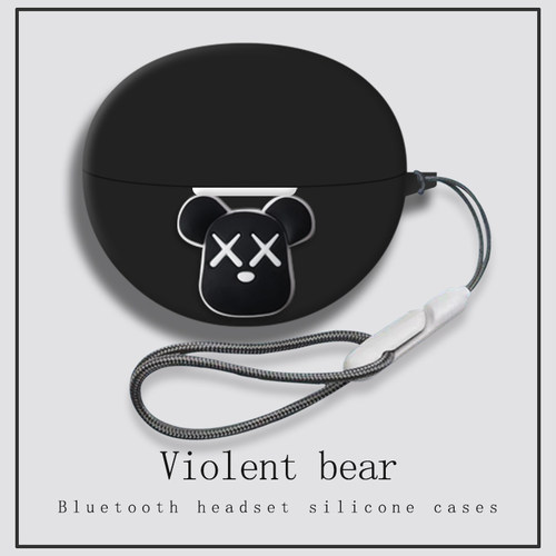 适用荣耀Earbuds 4i耳机套挂绳一体式全包新款华为荣耀earbuds4i蓝牙耳机保护壳硅胶连体防摔软充电仓盒创意