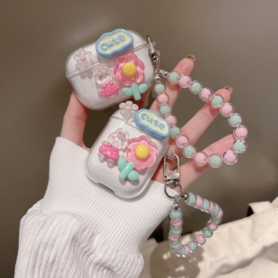 爱心兔子适用于金运A7Pro蓝牙耳机保护套透明新款金运A7保护壳KINYO可爱卡通硅胶防摔软壳女充电仓盒个性创意