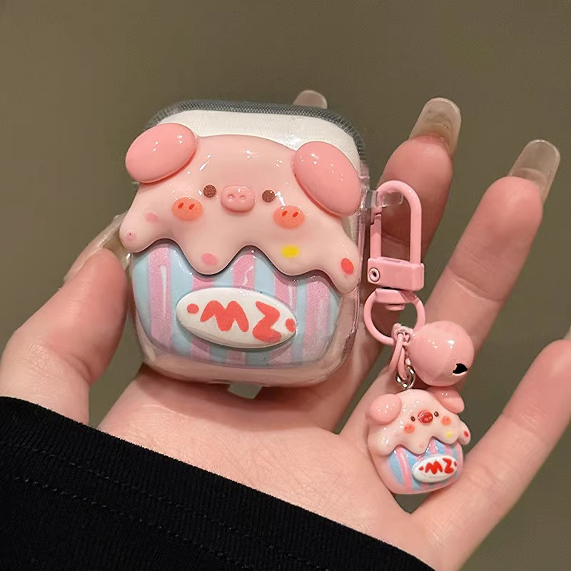 可爱小猪适用Sony索尼wfc710n耳机套透明新款索尼WF一C510蓝牙耳