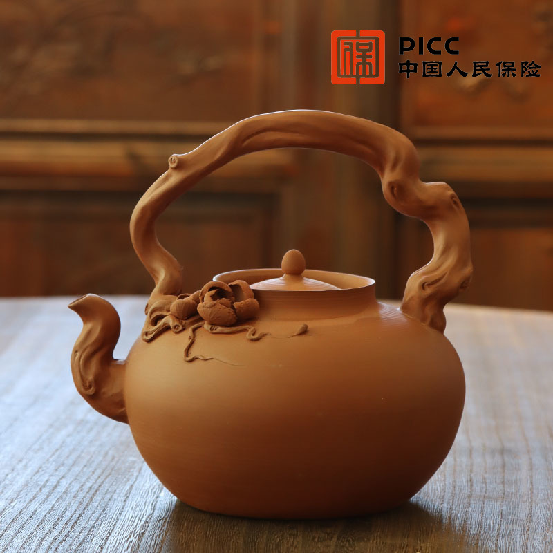忆品壶居中式朱泥煮茶烧水壶