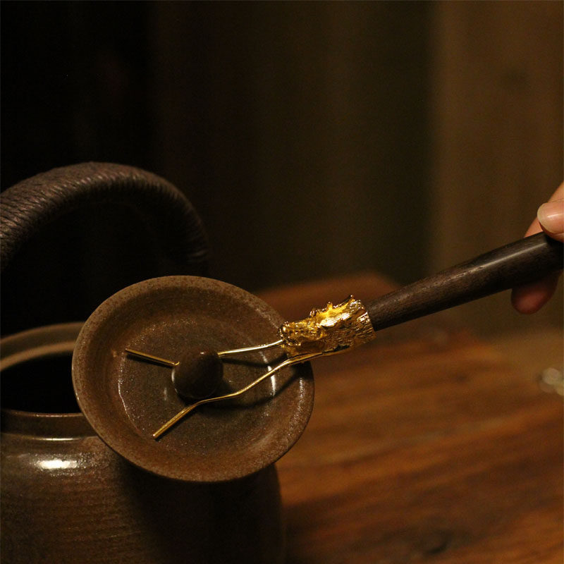 壶叉茶具铁壶配件壶盖夹手工家用铜壶夹茶道零配龙头锡壶盖叉
