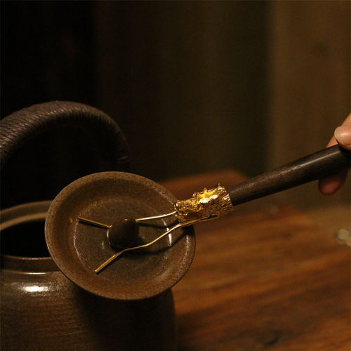 手工茶道壶叉壶盖夹配件