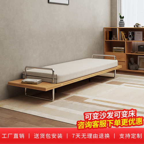 梳化床侘寂风小户型可折叠坐卧两用储物沙发床家用可网红