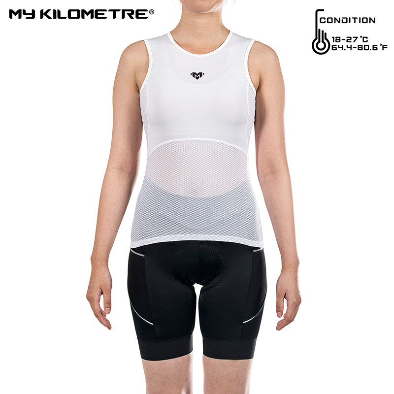 MY KILOMETRE 女子无袖打底衫骑行服新款自行车骑行背心排汗衫