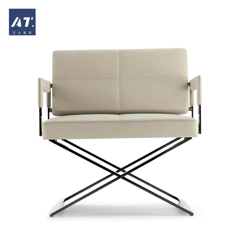 AIVTAI/创意设计师家具 leather chair休闲椅 会客接待洽谈椅