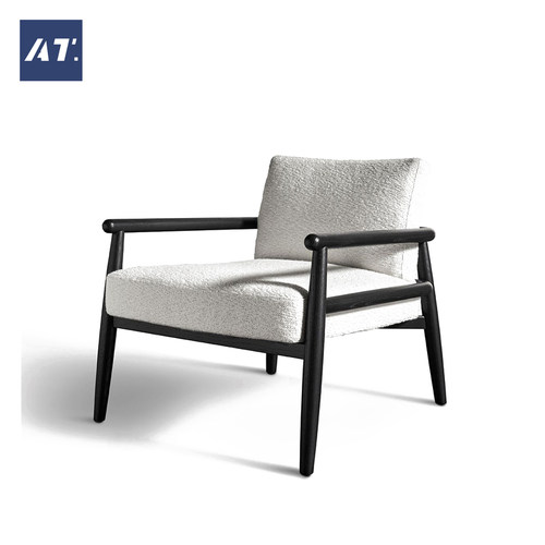 意式设计师实木阳台扶手椅