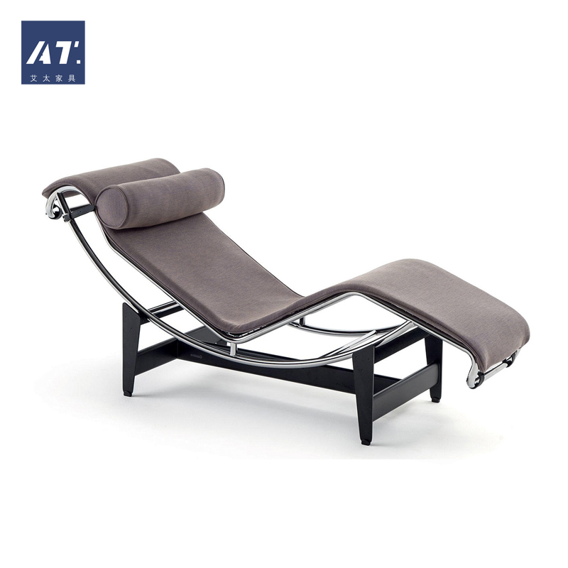 AIVTAI/创意设计师家具 LC4 chaise lounge柯布西耶奶牛皮躺椅