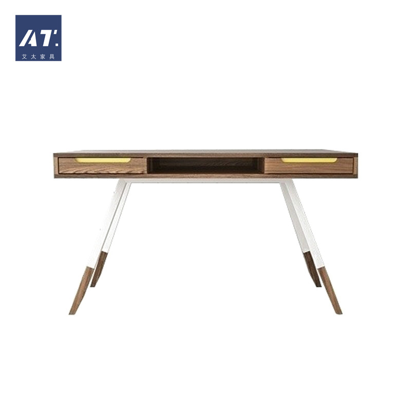 AIVTAI/北欧实木设计师家具station desk站台桌电脑桌绘图桌