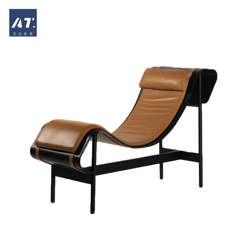 AIVTAI/设计师家具 CHARLOTTE 北欧轻奢经典客厅卧室阳台皮艺躺椅