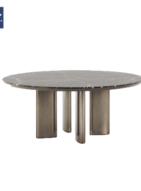 AIVTAI/意式轻奢大平层客厅餐厅大理石桌 ADRIEN table 实木餐桌