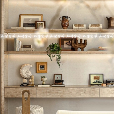 侘寂中古风客厅卧室装饰画摆件样板间柜子音乐迷你钢琴陶瓷罐饰品