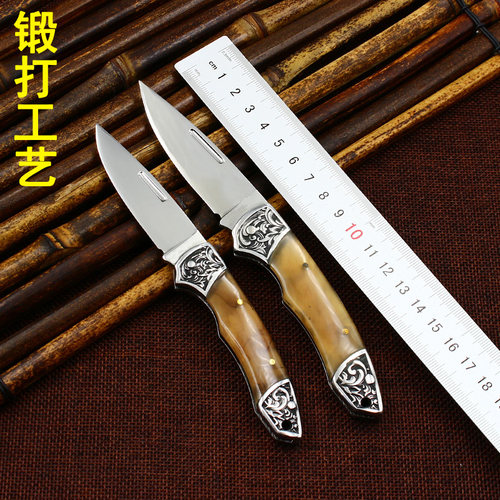 手工锻打便携迷你锋利折叠刀