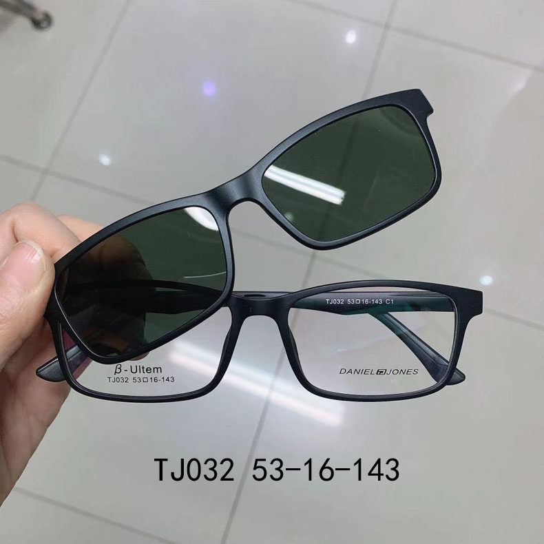 舒适套镜B-ultem 塑钢眼镜架memory配太阳镜夹片TJ032款53-16-143
