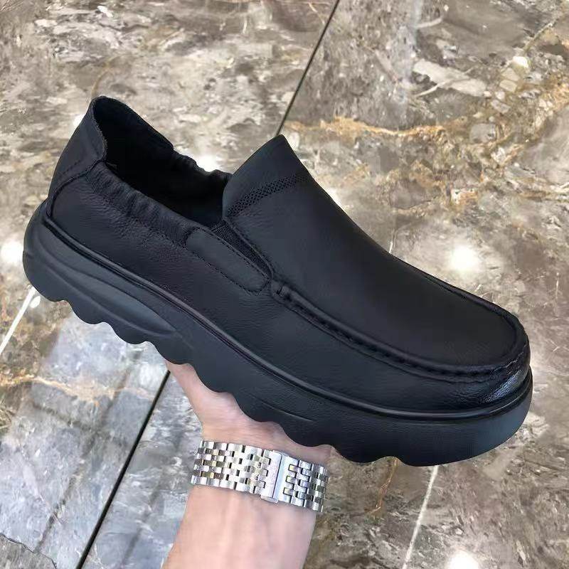 真皮男鞋2026春季新款时尚透气休闲皮鞋百搭软皮一脚蹬软底豆豆鞋,流行男鞋,时尚休闲鞋,淘宝优惠券,粉丝福利购,淘宝优惠卷