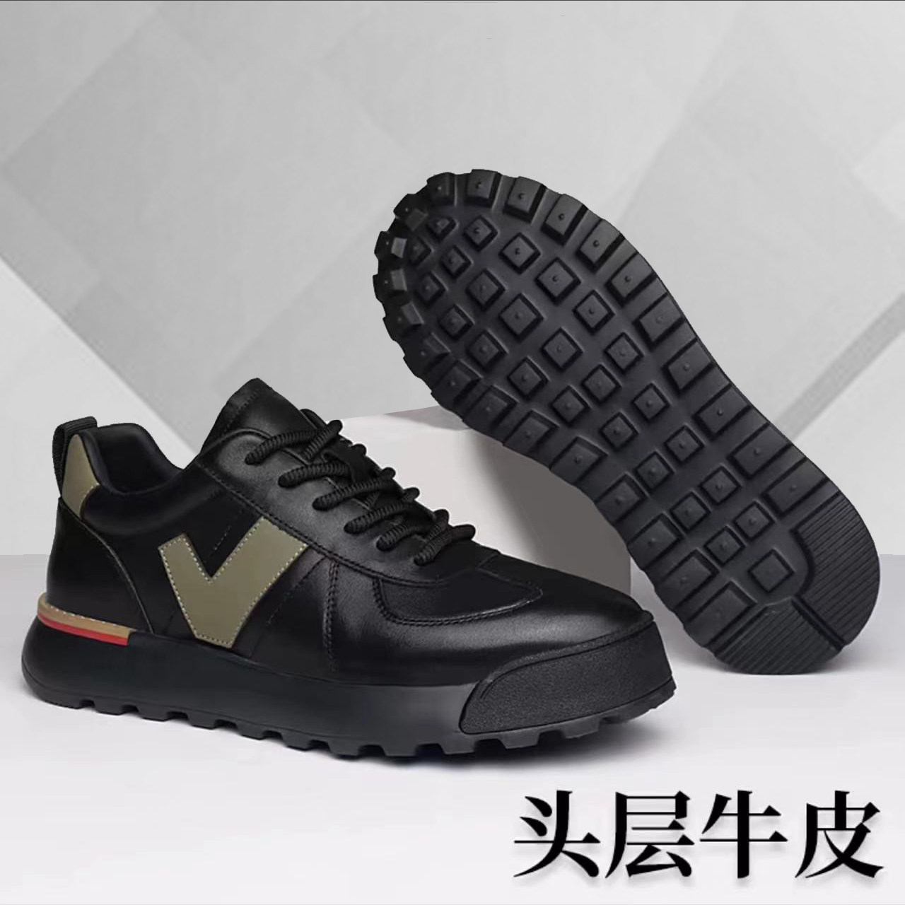 广州时尚休闲男鞋厚底韩版潮流