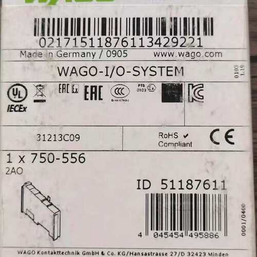 议价~全新原装WAGO万可750-556模块，2AO输出，德国进口~可维修
