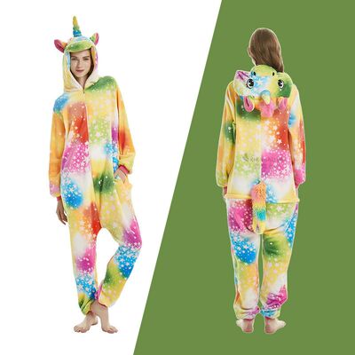 jumpsuit pajamas family couple连体天马独角兽睡衣法兰绒家居服
