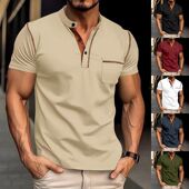 polo衫 mens short sleeve亚马逊跨境欧美T恤短袖 clothes tshirt