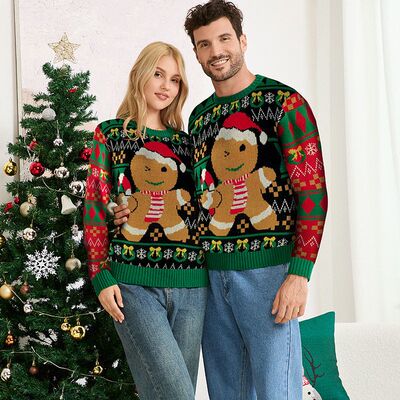 跨境亲子装女欧美可爱长袖毛衣