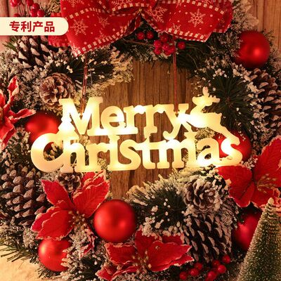 挂门merry灯牌布置圣诞节发光