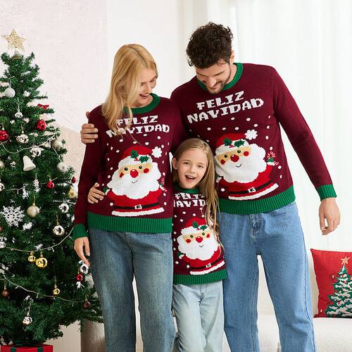 ugly Christmas sweater jumper couple亚马逊跨境圣诞节毛衣情侣