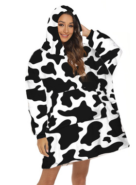 H oodie blanket hoodie连帽衫亚马逊家居情侣TV电视毯大码懒人毯