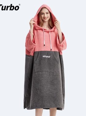 HiTurbo wearable blanket hoodie复合户外游泳防风毛毯卫衣斗篷