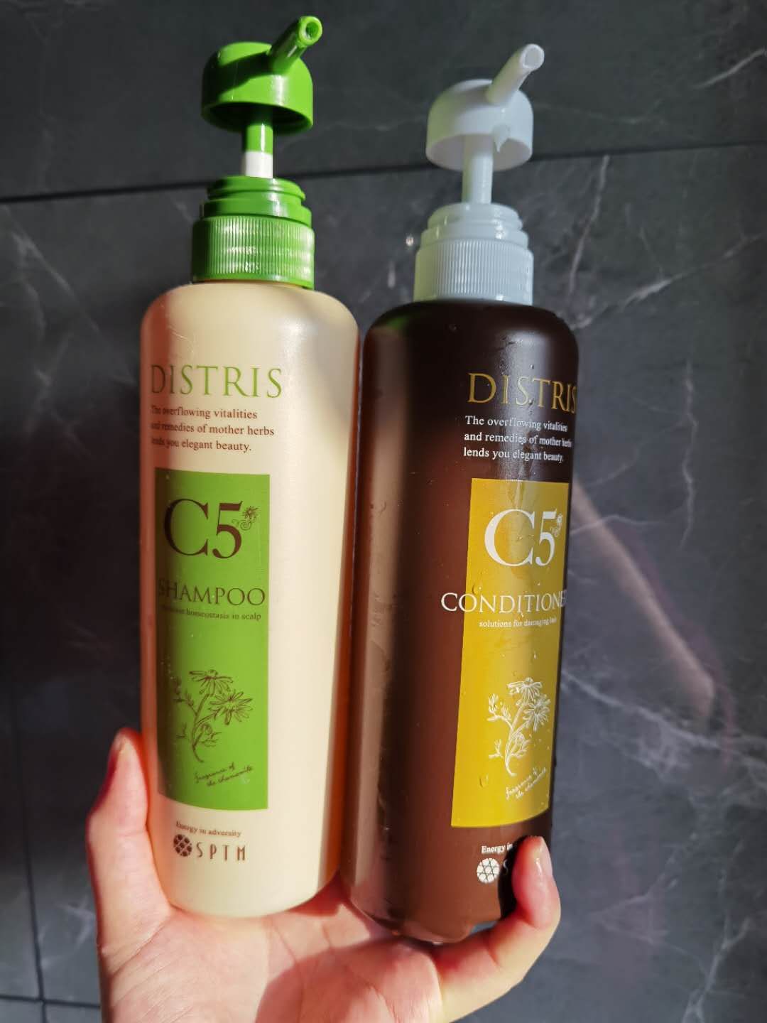 日本正品sptm氨基酸洗发水护发素套装C5纯植物修护干燥毛糙500ml