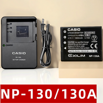 适用卡西欧ZR800/1000/1200/1500/2000相机电池充电器NP-130/130A