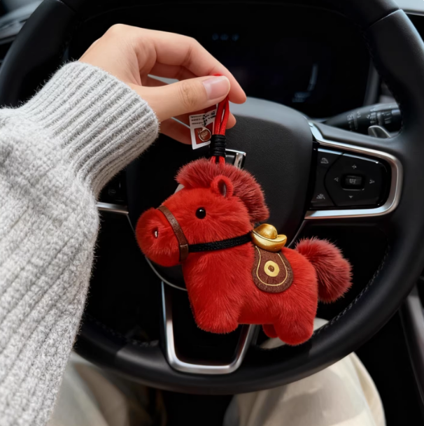 马上有钱~小马车挂2026马年装饰品汽车后视镜挂件玩偶精致高级感,汽车用品/电子/清洗/改装,车挂,淘宝优惠券,粉丝福利购,淘宝优惠卷