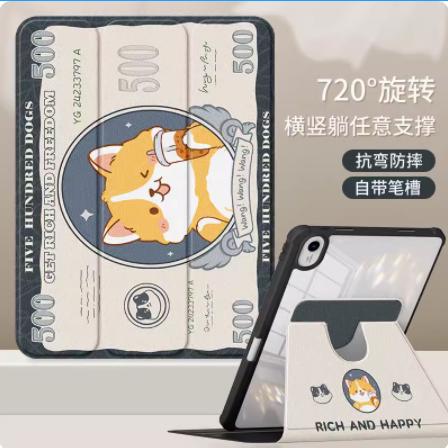 适用华为SCM一W09保护套旋转笔槽款scmw09平板外壳scm-wo9防摔SCMR-W09电脑壳SCMR一W09笔曹款SCM-AL09保护壳