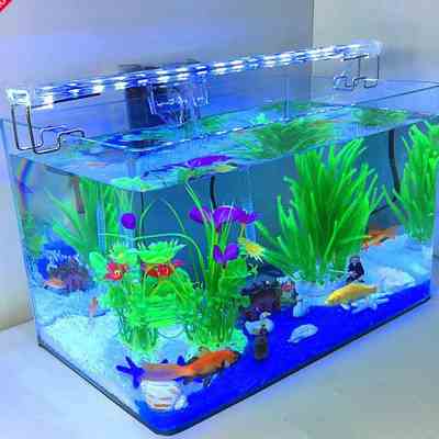 客厅鱼缸鱼缸加厚玻璃缸长方形生态缸玻璃养鱼水族箱小型透明装饰