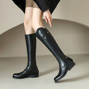 骑马专用蒙古马术马靴马靴女款马术2025新款德式长筒夏短筒