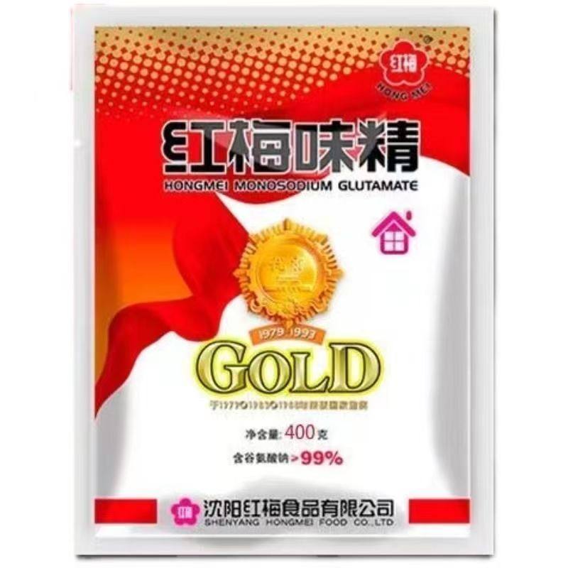 东北沈阳红梅味精400克纯味精无盐味精颗粒味素1袋2袋3袋5袋图片