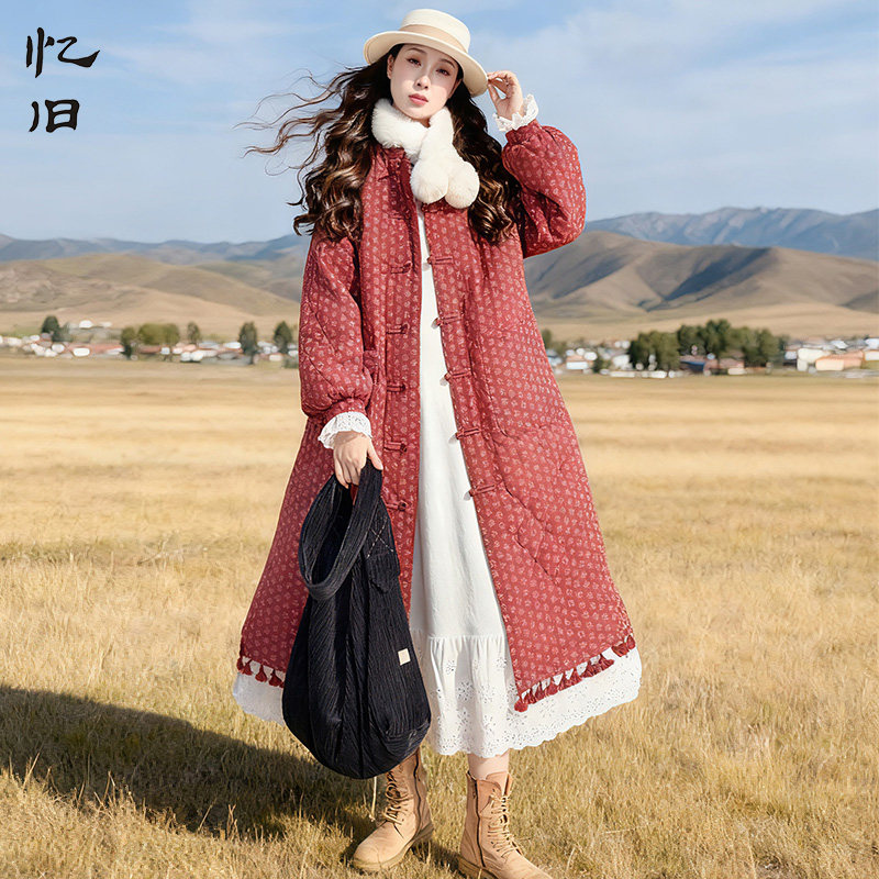 复古灯笼袖宽松棉服棉衣女冬季