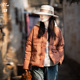 忆旧轻薄小款 文艺保暖棉衣棉服圆领外套冬季 羽绒服女短款 2025新款