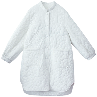 6折【云间客】中式立领棉衣外套女冬中长款2025新款白色棉服冬季