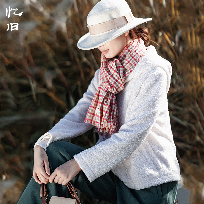 连帽泰迪绒短款外套女无袖马甲