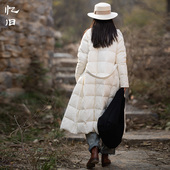 加厚鸭绒显瘦棉服外套 2025新款 7折出清 白色羽绒服女冬中长款