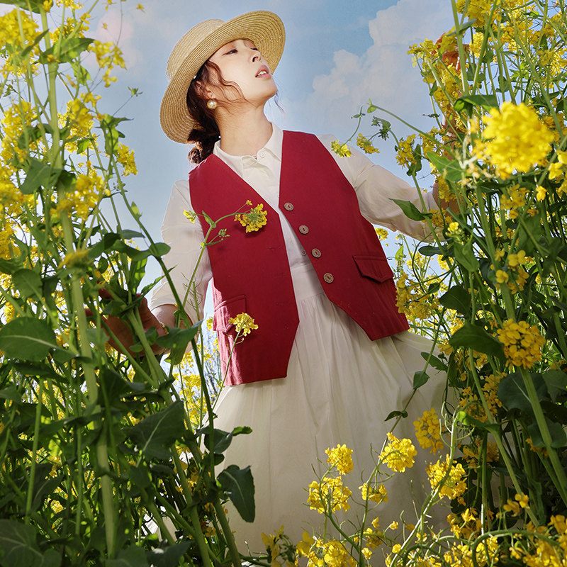 复古多色马甲女款2025春夏季马夹