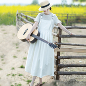 文艺波点针织T恤上衣方领背带连衣裙女2025夏季 悠悠午后 两件