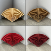 婚庆折纸扇订婚背景板布置活动拍照橱窗美陈装 饰纸扇花红色纸扇子