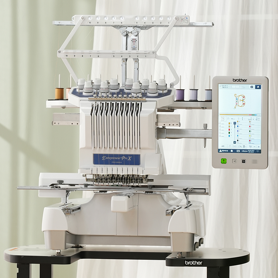 兄弟PR1055X商用工业彩色电脑绣花机刺绣机器单头十针绣字机打版 居家布艺 绣花机 原图主图