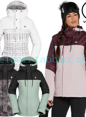 21-22 Volcom BOLT INS JACKET女士单板双板防风防水潮流滑雪服