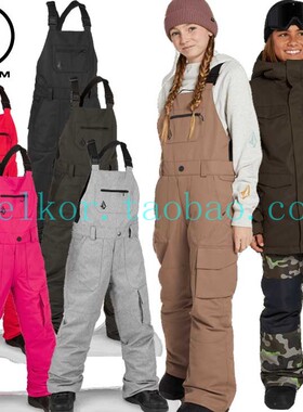 21-22 Volcom BARKLEY BIB OVERALL男女童通用单双板背带滑雪裤