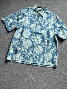 欧美潮牌C 男生26夏季新款 度假风舒适宽松短袖印花休闲衬衫